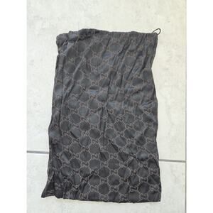 Authentic Vintage Gucci GG Print Satin Brown Dust Bag Made In Italy